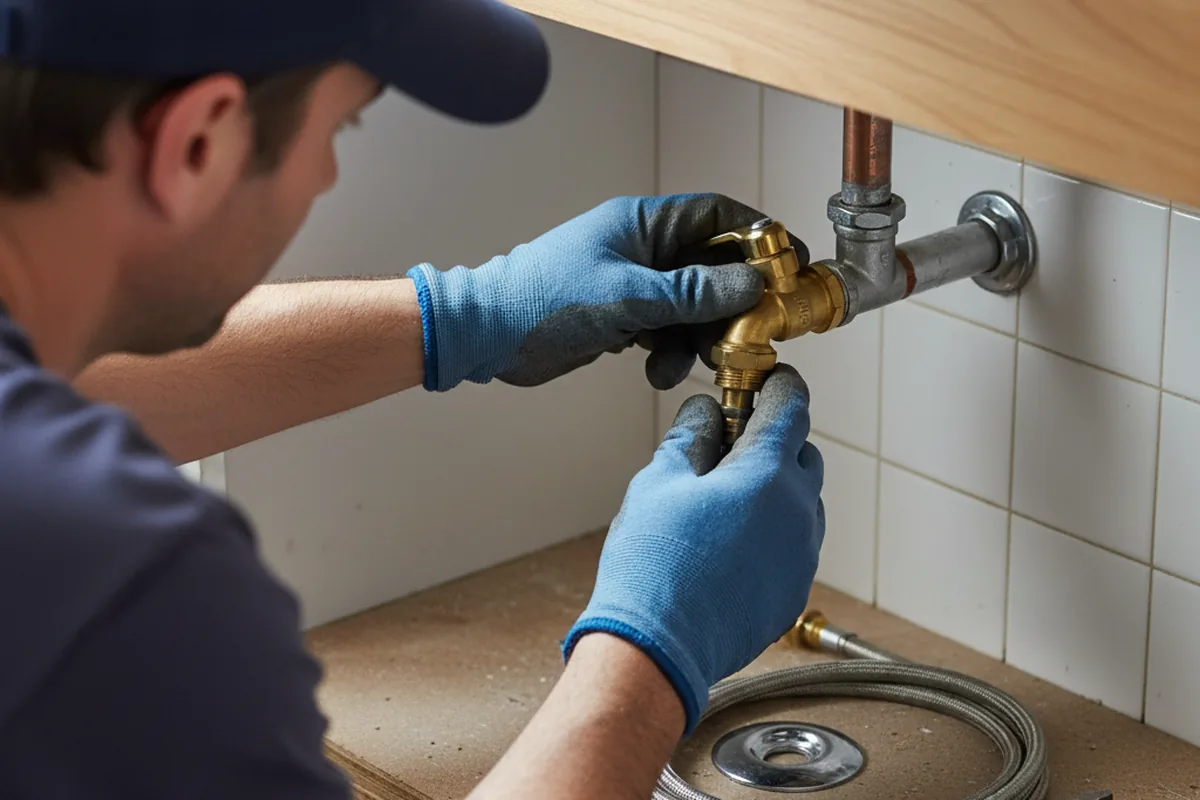 Shutoff valve and fitting work during Emergency Plumbing in La Grange